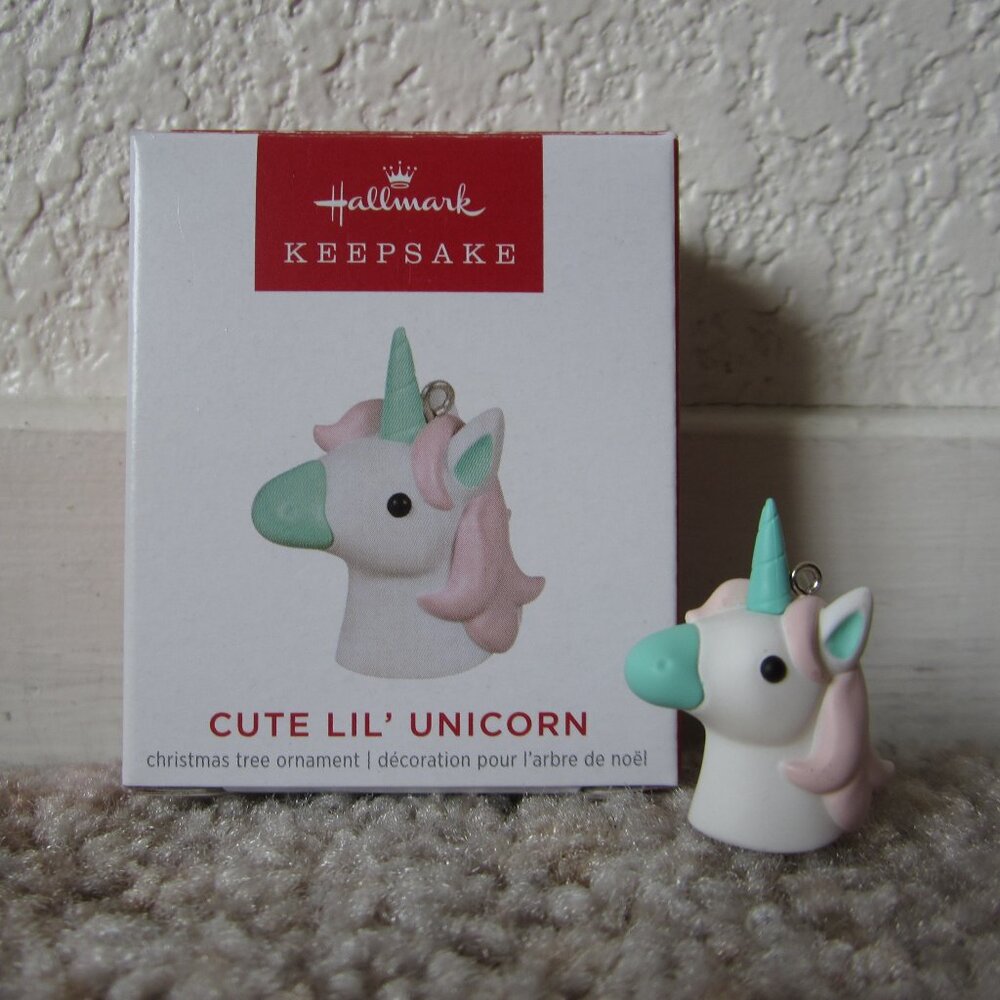 Cute Lil' Unicorn 2022 Hallmark miniature ornament